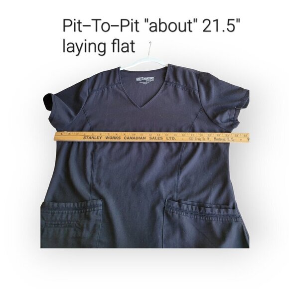 Grey's Anatomy Barco Women's V-Neck Aubrey Top Black Size L - Picture 6 of 7